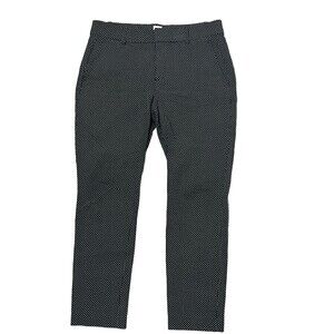 GAP Dress Pants Signature Skinny Ankle Black Polka‎ Dot Stretch Women 10 Career